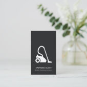 ZWARTE WITTE EENVOUDIGE VACUUM CLEANER CLEANER SER VISITEKAARTJE (Staand voorkant)