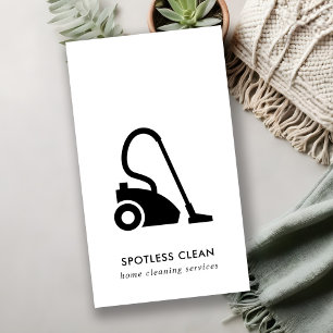 ZWARTE WITTE EENVOUDIGE VACUUM CLEANER CLEANER SER VISITEKAARTJE
