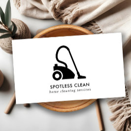 ZWARTE WITTE EENVOUDIGE VACUUM CLEANER CLEANER SER VISITEKAARTJE