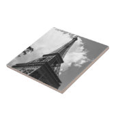 Zwarte & Witte Eiffeltoren in Parijs - Reisfoto Tegeltje (Zijkant)