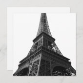 Zwarte witte Eiffeltoren Paris Europe Travel Kaart (Voorkant / Achterkant)