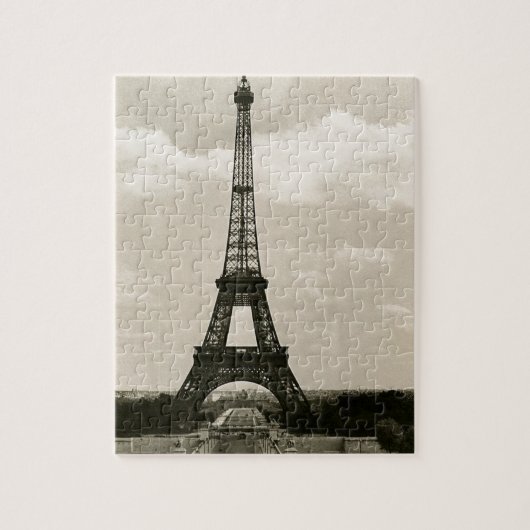  zwarte & witte Eiffeltower Legpuzzel (Verticaal)