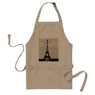 zwarte & witte Eiffeltower Standaard Schort