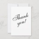 Zwarte & witte Elelgant-minimalistische bedankt vo RSVP Kaartje (Voorkant)