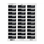 Zwarte, witte en blauwe sterren en strepen Vlag Etiket (Full Sheet)