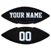 ZWARTE WITTE EN DEEP BLAUW Football (Panelen)