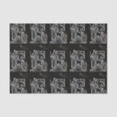 ZWARTE WITTE EN GOUDE NATIVITEIT TISSUEPAPIER (Voorkant)