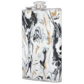 Zwarte, witte en goudflesje - "Nieuw" Heupfles (Links)