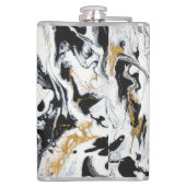 Zwarte, witte en goudflesje - "Nieuw" Heupfles (Achterkant)