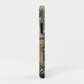 Zwarte, witte en goudkleurige olieslik Abstract Case-Mate iPhone Case (Achterkant/rechts)
