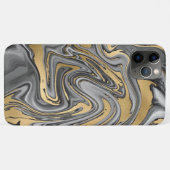 Zwarte, witte en goudkleurige olieslik Abstract Case-Mate iPhone Case (Achterkant (horizontaal))