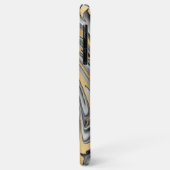 Zwarte, witte en goudkleurige olieslik Abstract Case-Mate iPhone Case (Achterkant/links)