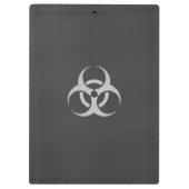 Zwarte witte en grijze giftige koolstofvezel klembord (Achterkant)