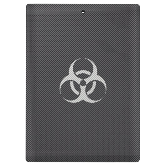 Zwarte witte en grijze giftige koolstofvezel klembord (Achterkant)