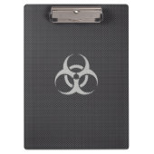 Zwarte witte en grijze giftige koolstofvezel klembord (Voorkant)