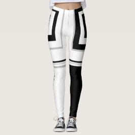 Zwarte, witte en grijze leggings