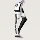 Zwarte, witte en grijze leggings (Rechts)