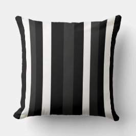 Zwarte, witte en grijze strepen kussen