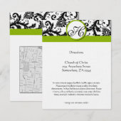 Zwarte, witte en groene behuizingskaart kaart (Voorkant / Achterkant)