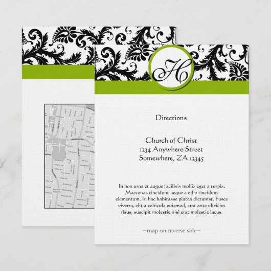 Zwarte, witte en groene behuizingskaart kaart (Voorkant / Achterkant)