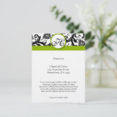 Zwarte, witte en groene behuizingskaart kaart (Staand voorkant)