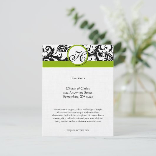 Zwarte, witte en groene behuizingskaart kaart (Staand voorkant)