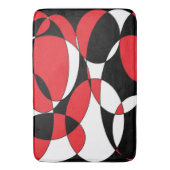 Zwarte, witte en rode elliptische badmat (Voorkant Verticaal)