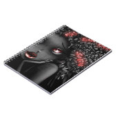 Zwarte, witte en rode gegraffiti notitieboek (Linkerzijde)