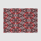 Zwarte, witte en rode Kaleidoscoop Tissuepapier (Voorkant)