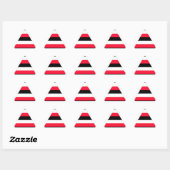Zwarte, witte en rode strepen sticker (Vel)