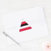 Zwarte, witte en rode strepen sticker (Envelop)