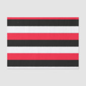 Zwarte, witte en rode strepen tissuepapier (Voorkant)