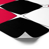 Zwarte, witte en rode vis van Celeste Sheffey... Poster (Hoek)