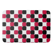 Zwarte, witte en rode visogen badmat (Voorkant)