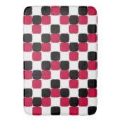 Zwarte, witte en rode visogen badmat (Voorkant Verticaal)