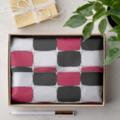 Zwarte, witte en rode visogen tissuepapier (Geschenk)