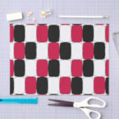 Zwarte, witte en rode visogen tissuepapier (Craft)