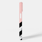 Zwarte witte en roze kleurstoffen Case-Mate iPhone case (Achterkant / Rechts)