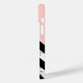 Zwarte witte en roze kleurstoffen Case-Mate iPhone case (Achterkant / Links)