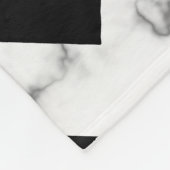 Zwarte witte en roze kleurstoffen fleece deken (Hoek)