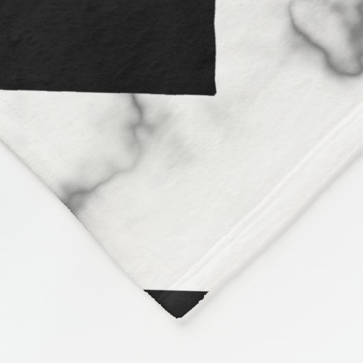 Zwarte witte en roze kleurstoffen fleece deken (Hoek)