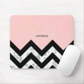 Zwarte witte en roze kleurstoffen muismat (Met muis)