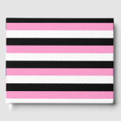 Zwarte, witte en roze strepen gastenboek (Voorkant)