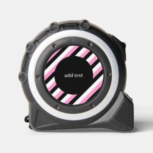 Zwarte, witte en roze strepen rolmaat
