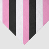 Zwarte, witte en roze strepen tissuepapier (Detail)