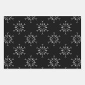 Zwarte, witte en zilveren Kerstmis Inpakpapier Vel (Voorkant 3)