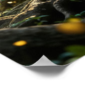 Zwarte witte engel demon mystiek bos poster (Hoek)