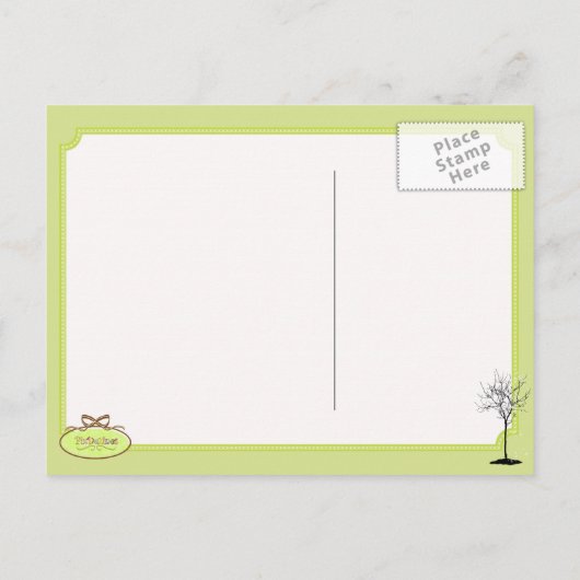 Zwarte Witte esdoorn slaan de datum briefkaart (Achterkant)