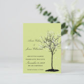 Zwarte Witte esdoorn slaan de datum briefkaart (Staand voorkant)