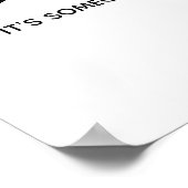 zwarte witte etenkap Het is iemands verjaardag Poster (Hoek)